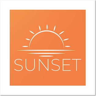 Sunset TV white logo Posters and Art